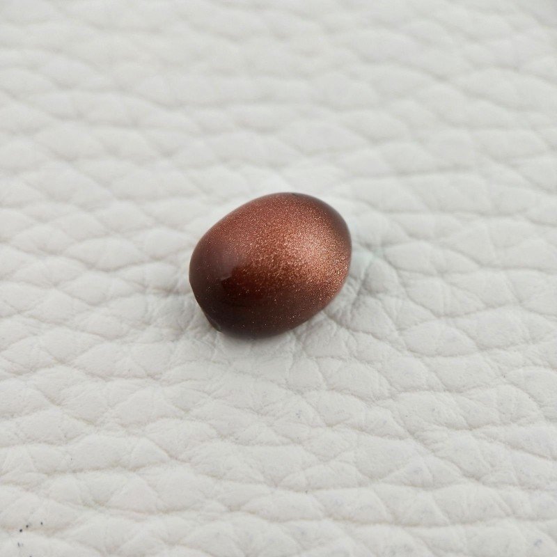 Pietra Del Sole Sintetico Forma Ovale Piatto Cabochon Liscio Fatto a Mano 12X9X7mm 6,05 Carati 1pz