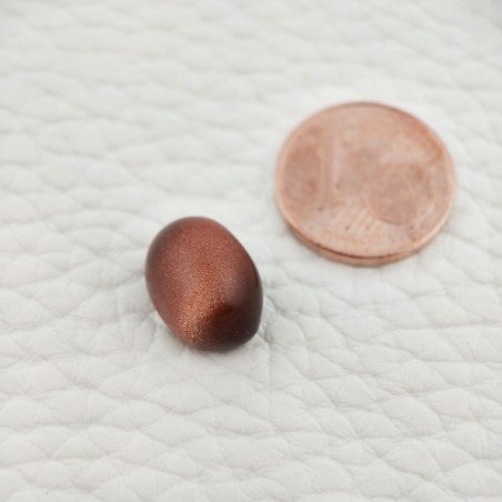 Pietra Del Sole Sintetico Forma Ovale Piatto Cabochon Liscio Fatto a Mano 12X9X7mm 6,05 Carati 1pz