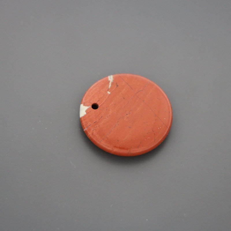 Componente diaspro rosso moneta 30 mm 1pz