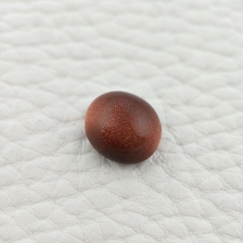 Pietra Del Sole Sintetico Forma Ovale Piatto Cabochon Liscio Fatto a Mano 11X10X5mm 5,00 Carati 1pz