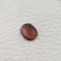 Pietra Del Sole Sintetico Forma Ovale Piatto Cabochon Liscio Fatto a Mano 12X9X3mm 3,70 Carati 1pz