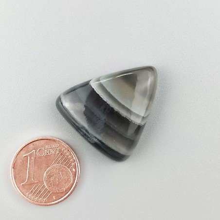 Fluorite Naturale Forma Fantasia Piatto Cabochon Liscio Fatto a Mano 23X22mm 6,22gm 1pz
