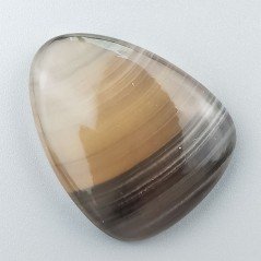 Fluorite Naturale Forma Goccia Piatto Cabochon Liscio Fatto a Mano 40X32mm 19,00gm 1pz