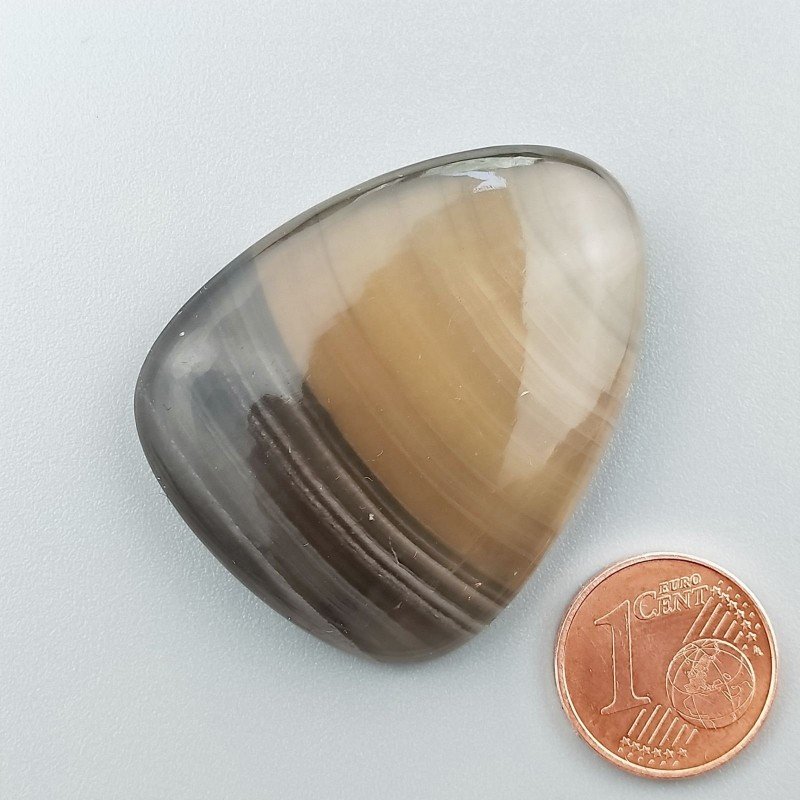 Fluorite Naturale Forma Goccia Piatto Cabochon Liscio Fatto a Mano 40X32mm 19,00gm 1pz