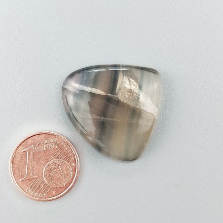 Fluorite Naturale Forma Cuore Piatto Cabochon Liscio Fatto a Mano 23X25X5mm 5,15gm 1pz