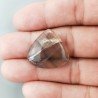 Fluorite Naturale Forma Cuore Piatto Cabochon Liscio Fatto a Mano 23X25X5mm 5,15gm 1pz