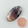 Fluorite Naturale Forma Ovale Piatto Cabochon Liscio Fatto a Mano 32X17mm 7,65gm 1pz