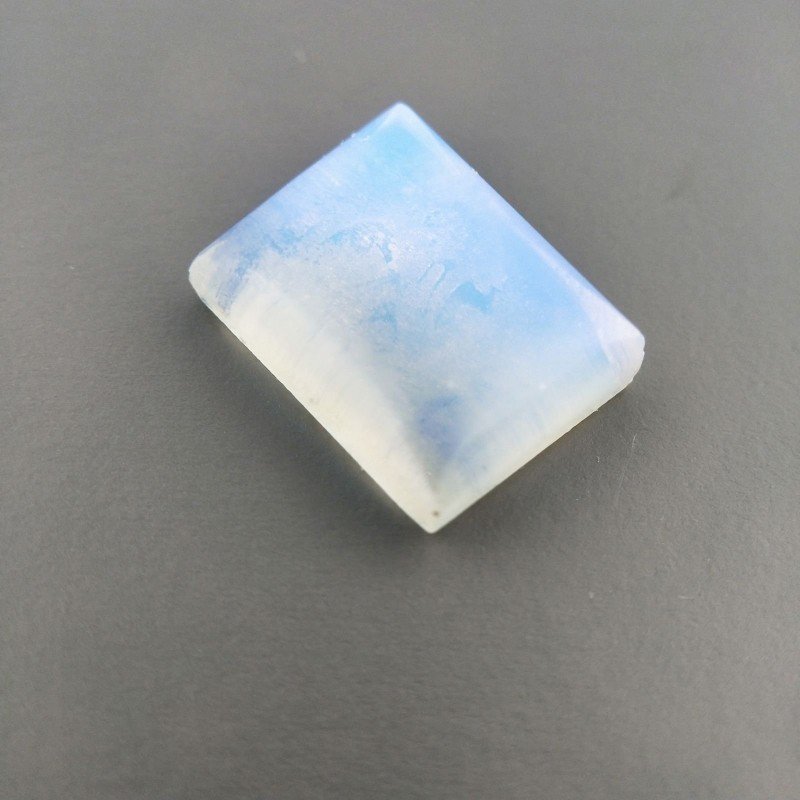 Opalina Forma Rettangolare Piatto Cabochon Liscio Fatto a Mano 15X11X5mm 9,90 Carati 1pz