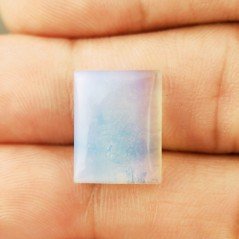 Opalina Forma Rettangolare Piatto Cabochon Liscio Fatto a Mano 15X11X5mm 9,90 Carati 1pz