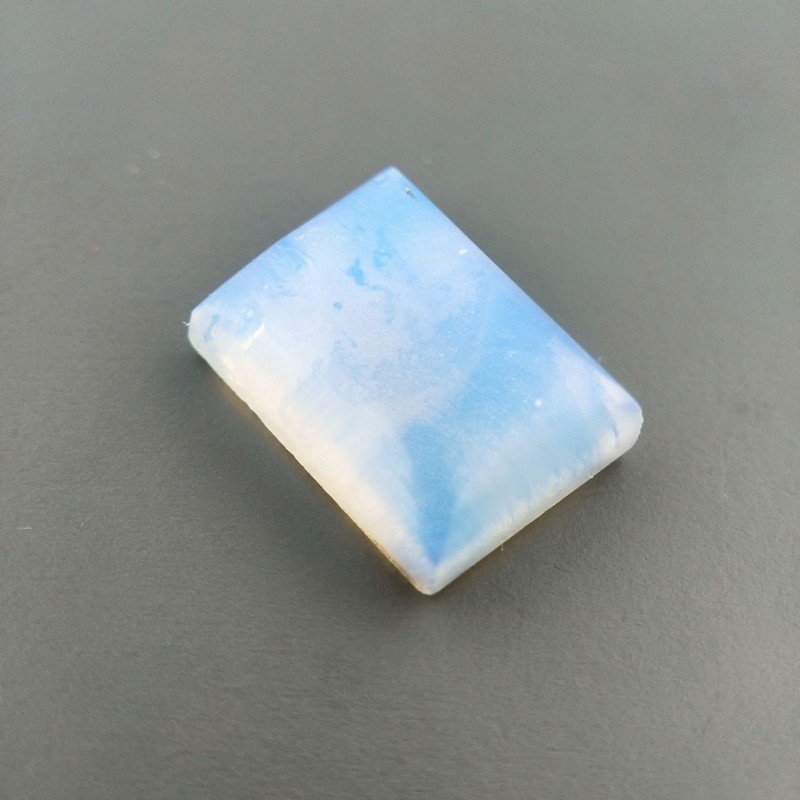 Opalina Forma Rettangolare Piatto Cabochon Liscio Fatto a Mano 16X11X6mm 11,35 Carati 1pz