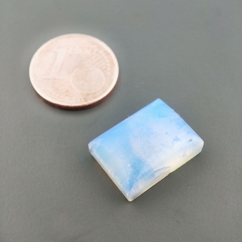 Opalina Forma Rettangolare Piatto Cabochon Liscio Fatto a Mano 16X11X6mm 11,35 Carati 1pz