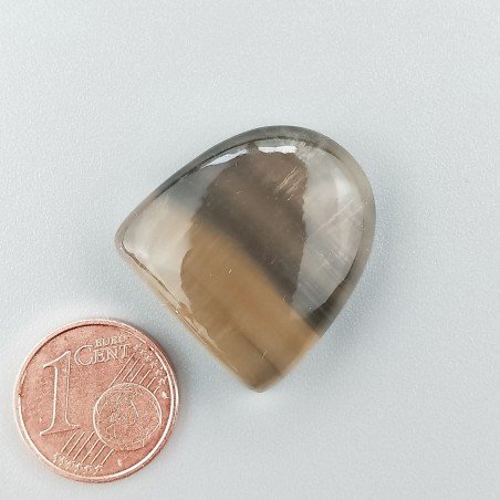 Fluorite Naturale Forma Fantasia Piatto Cabochon Liscio Fatto a Mano 23X22mm 8,06gm 1pz