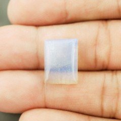 Opalina Forma Rettangolare Piatto Cabochon Liscio Fatto a Mano 15X11X4mm 7,65 Carati 1pz
