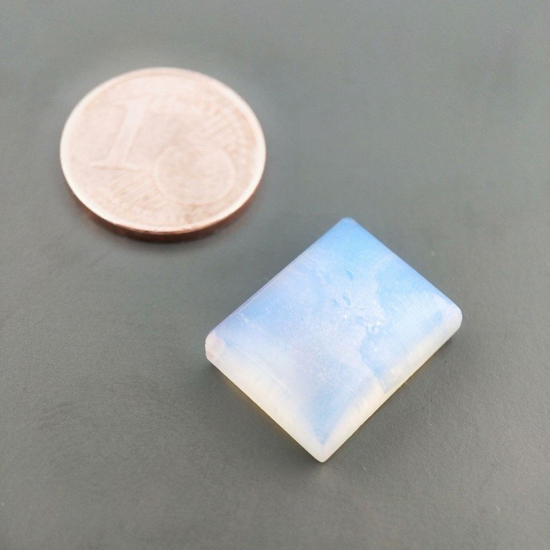 Opalina Forma Rettangolare Piatto Cabochon Liscio Fatto a Mano 15X12X6mm 11,50 Carati 1pz