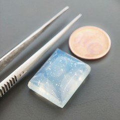 Opalina Forma Rettangolare Piatto Cabochon Liscio Fatto a Mano 18X15X7mm 21,05 Carati 1pz