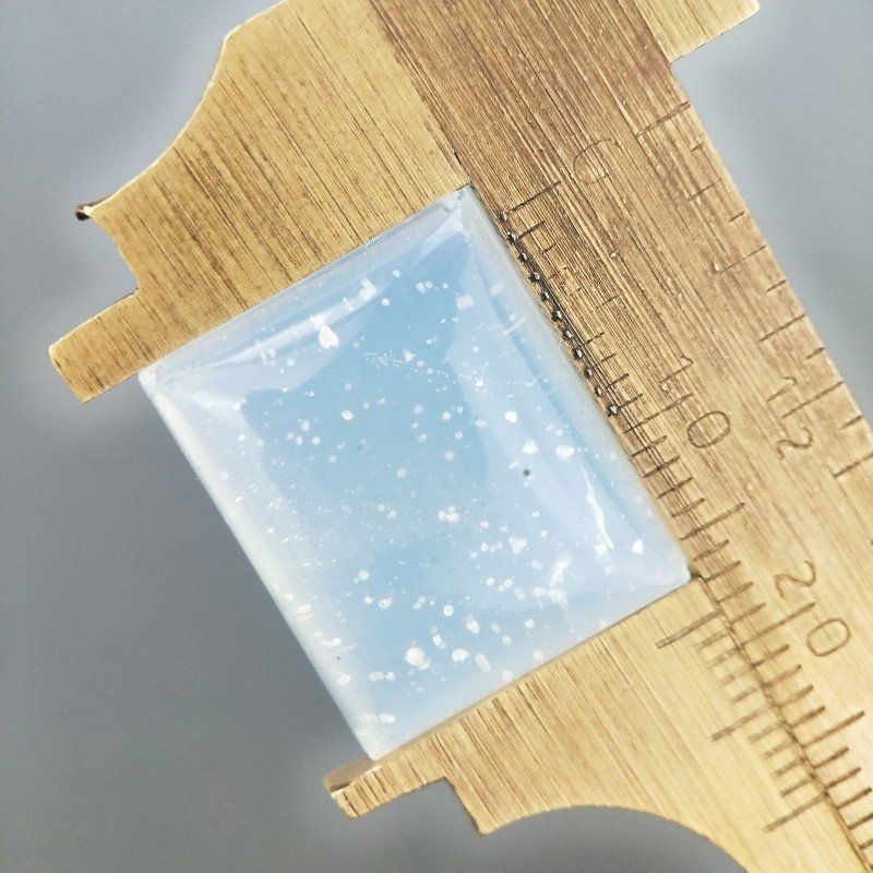 Opalina Forma Rettangolare Piatto Cabochon Liscio Fatto a Mano 18X15X7mm 21,05 Carati 1pz