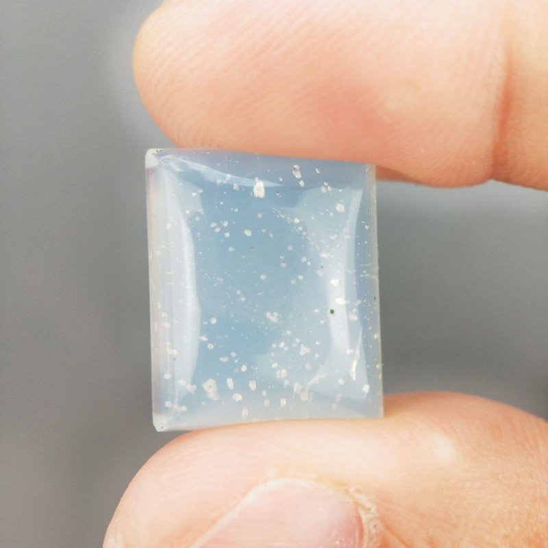 Opalina Forma Rettangolare Piatto Cabochon Liscio Fatto a Mano 18X15X7mm 21,05 Carati 1pz