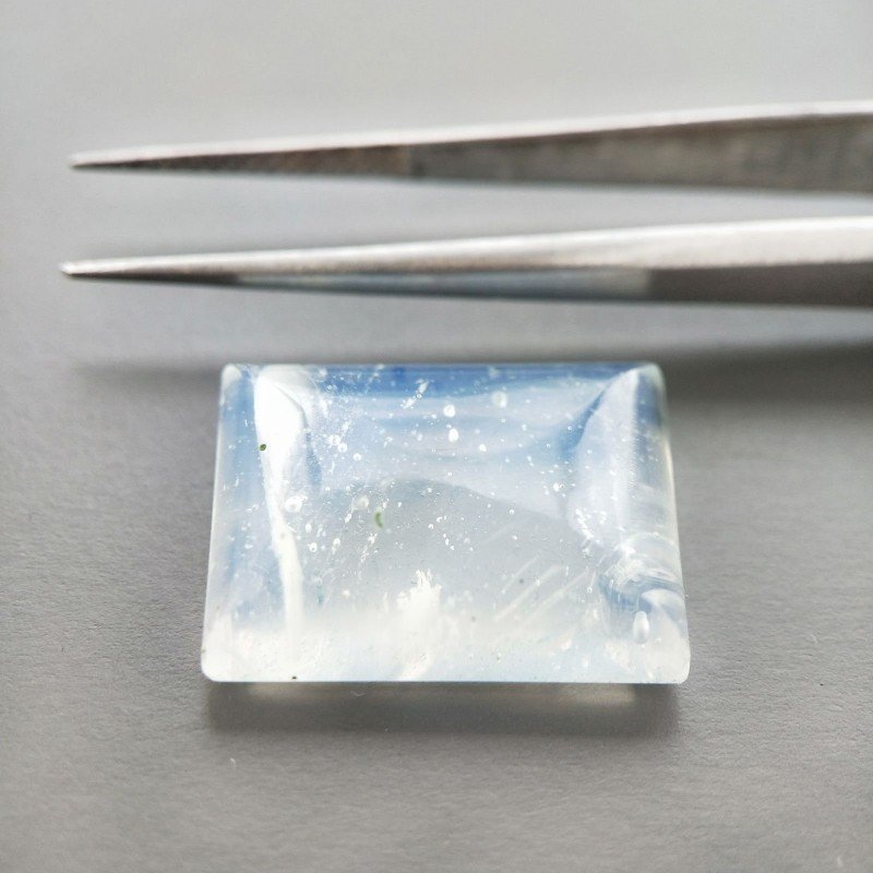 Opalina Forma Rettangolare Piatto Cabochon Liscio Fatto a Mano 19X15X6mm 18,10 Carati 1pz