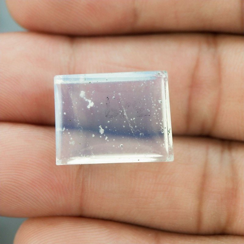 Opalina Forma Rettangolare Piatto Cabochon Liscio Fatto a Mano 18X14X6mm 15,95 Carati 1pz