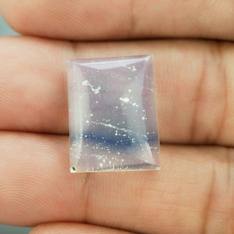 Opalina Forma Rettangolare Piatto Cabochon Liscio Fatto a Mano 18X14X6mm 15,95 Carati 1pz