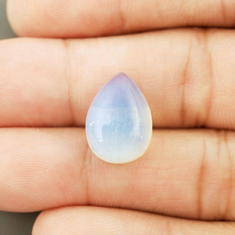 Opalina Forma Goccia Piatto Cabochon Liscio Fatto a Mano 16X11X6mm 8,40 Carati 1pz