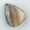 Fluorite Naturale Forma Goccia Piatto Cabochon Liscio Fatto a Mano 26X21X7mm 7,40gm 1pz