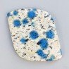 K2 'Raindrop Azurite' Naturale Forma Fantasia Piatto Cabochon Liscio Fatto a Mano 44X29X4mm 9,40gm 1pz