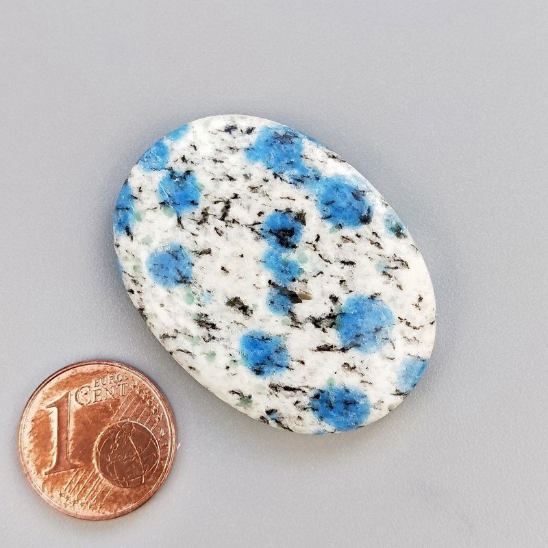 K2 'Raindrop Azurite' Naturale Forma Ovale Piatto Cabochon Liscio Fatto a Mano 36X26X6mm 10,10gm 1pz K2 'Raindrop Azurite' Naturale Forma Ovale Piatto Cabochon Liscio Fatto a Mano 36X26X6mm 10,10gm 1pz