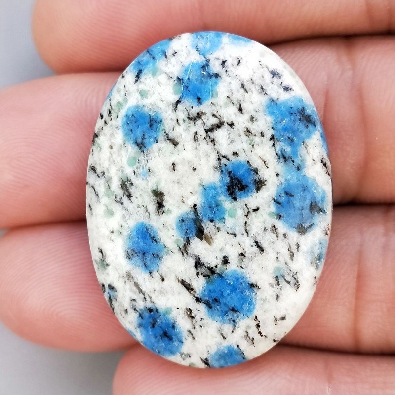 K2 'Raindrop Azurite' Naturale Forma Ovale Piatto Cabochon Liscio Fatto a Mano 36X26X6mm 10,10gm 1pz K2 'Raindrop Azurite' Naturale Forma Ovale Piatto Cabochon Liscio Fatto a Mano 36X26X6mm 10,10gm 1pz