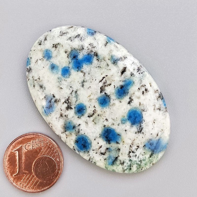 K2 'Raindrop Azurite' Naturale Forma Ovale Piatto Cabochon Liscio Fatto a Mano 46X29mm 10,77gm 1pz K2 'Raindrop Azurite' Naturale Forma Ovale Piatto Cabochon Liscio Fatto a Mano 46X29mm 10,77gm 1pz