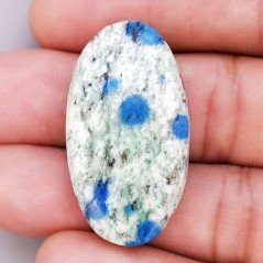 K2 'Raindrop Azurite' Naturale Forma Ovale Piatto Cabochon Liscio Fatto a Mano 36X20X6mm 8,35gm 1pz K2 'Raindrop Azurite' Naturale Forma Ovale Piatto Cabochon Liscio Fatto a Mano 36X20X6mm 8,35gm 1pz