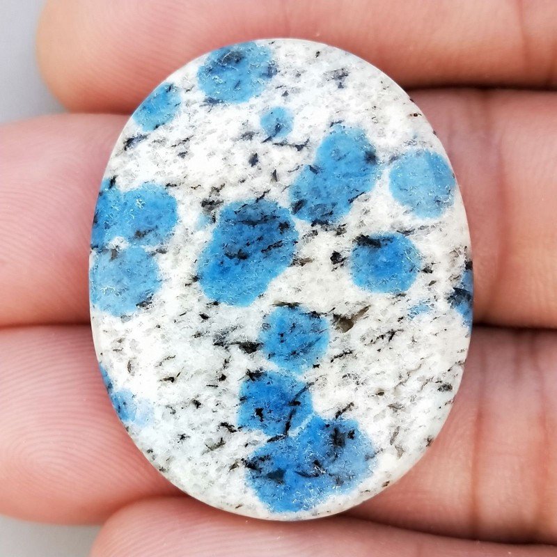 K2 'Raindrop Azurite' Naturale Forma Ovale Piatto Cabochon Liscio Fatto a Mano 35X28X6mm 10,25gm 1pz K2 'Raindrop Azurite' Naturale Forma Ovale Piatto Cabochon Liscio Fatto a Mano 35X28X6mm 10,25gm 1pz