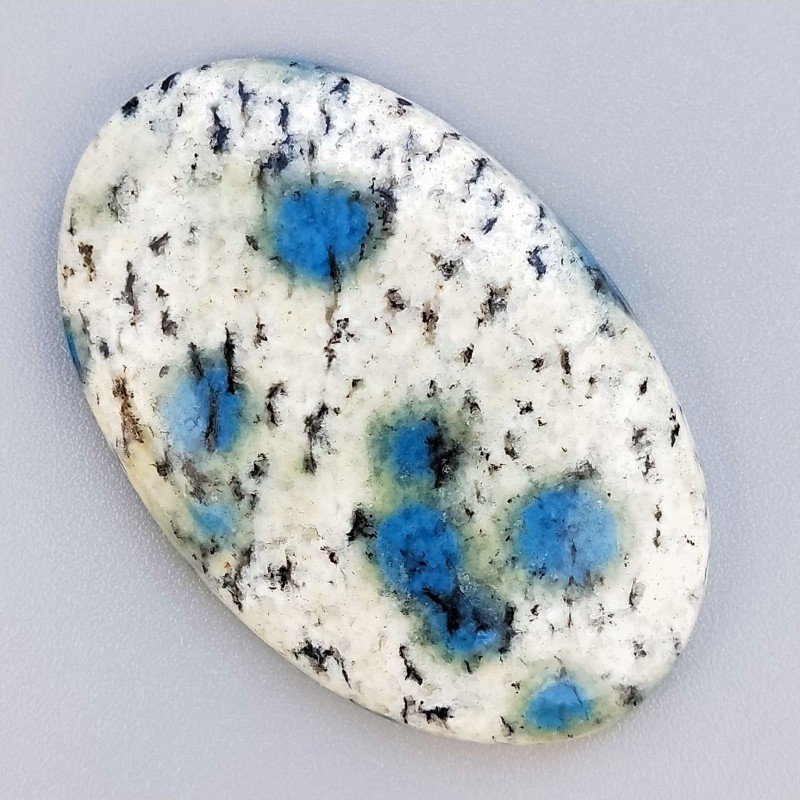 K2 'Raindrop Azurite' Naturale Forma Ovale Piatto Cabochon Liscio Fatto a Mano 46X30mm 13,20gm 1pz K2 'Raindrop Azurite' Naturale Forma Ovale Piatto Cabochon Liscio Fatto a Mano 46X30mm 13,20gm 1pz