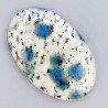 K2 'Raindrop Azurite' Naturale Forma Ovale Piatto Cabochon Liscio Fatto a Mano 46X30mm 13,20gm 1pz