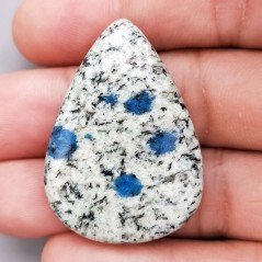 K2 'Raindrop Azurite' Naturale Forma Goccia Piatto Cabochon Liscio Fatto a Mano 40X28mm 12,52gm 1pz K2 'Raindrop Azurite' Naturale Forma Goccia Piatto Cabochon Liscio Fatto a Mano 40X28mm 12,52gm 1pz