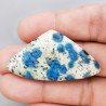K2 'Raindrop Azurite' Naturale Forma Fantasia Piatto Cabochon Liscio Fatto a Mano 47X26X4mm 8,80gm 1pz