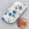 K2 'Raindrop Azurite' Naturale Forma Fantasia Piatto Cabochon Liscio Fatto a Mano 36X19X6mm 9,30gm 1pz