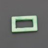 Componente madreperla cerchietti rettangolare verde 20x30 mm 1pz