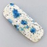 K2 'Raindrop Azurite' Naturale Forma Rettangolare Piatto Cabochon Liscio Fatto a Mano 43X16X5mm 8,10gm 1pz