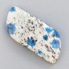 K2 'Raindrop Azurite' Naturale Forma Fantasia Piatto Cabochon Liscio Fatto a Mano 36X16X5mm 5,80gm 1pz