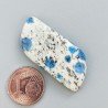 K2 'Raindrop Azurite' Naturale Forma Fantasia Piatto Cabochon Liscio Fatto a Mano 36X16X5mm 5,80gm 1pz