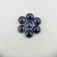 Iolite Naturale Forma Tondo Cabochon Liscio Fatto a Mano 06mm 1pz