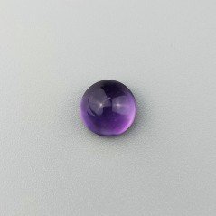 Ametista Naturale Forma Tondo Piatto Cabochon Liscio Fatto a Mano 10mm 1pz