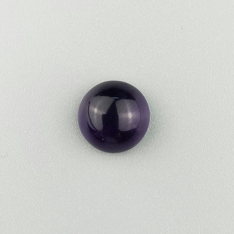 Ametista Naturale Forma Tondo Piatto Cabochon Liscio Fatto a Mano 11mm 1pz