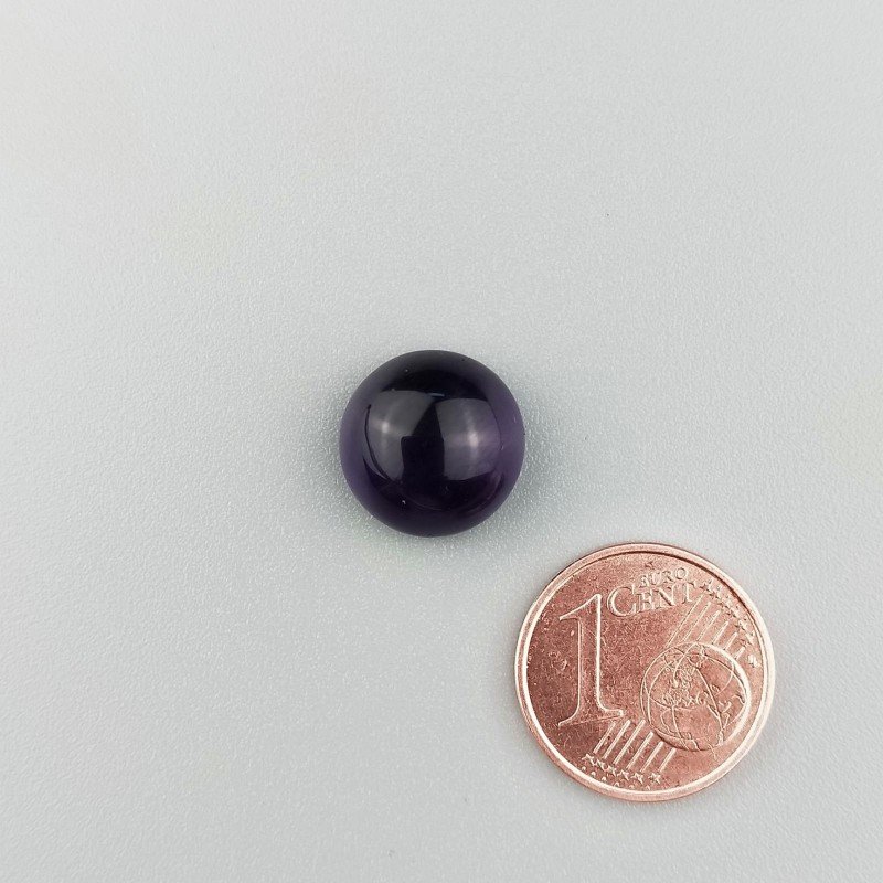 Ametista Naturale Forma Tondo Piatto Cabochon Liscio Fatto a Mano 11mm 1pz