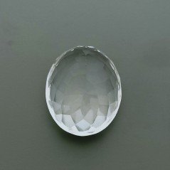 Cristallo Di Rocca Naturale Taglio Ovale Sfaccettata a Mano Gemma Sciolta 29X23X17mm 69,50 Carati 1pz