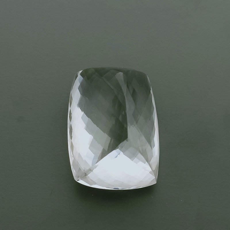 Cristallo Di Rocca Naturale Taglio Cuscino Sfaccettata a Mano Gemma Sciolta 34X24X18mm 105,50 Carati 1pz