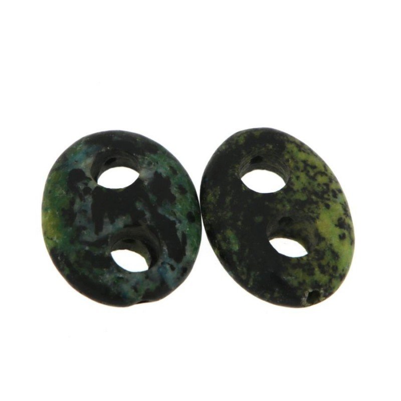 Componente turchese giallo maglia 2 fori 18x25 mm 1pz
