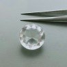 Cristallo Di Rocca Naturale Taglio Tondo Liscio-Sfaccettata a Mano Gemma Sciolta 17X17X12mm 22,50 Carati 1pz