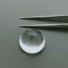 Cristallo Di Rocca Naturale Taglio Tondo Liscio-Sfaccettata a Mano Gemma Sciolta 17X17X12mm 22,50 Carati 1pz